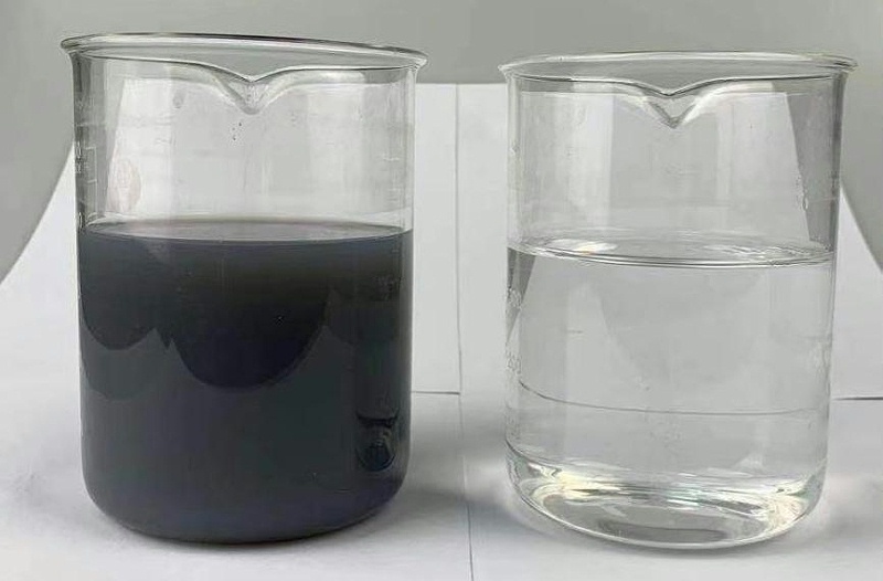 蘇州永立涂料工業(yè)有限公司水性漆洗缸廢水處理效果對比